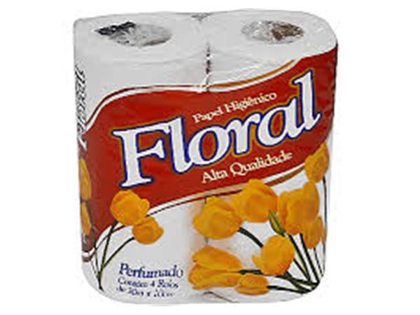 PAPEL HIGIÊNICO FLORAL PERFUMADO 30M C/4UND