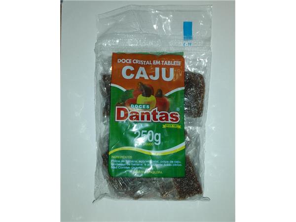 DOCE DANTAS CRISTALIZADO CAJU 250G