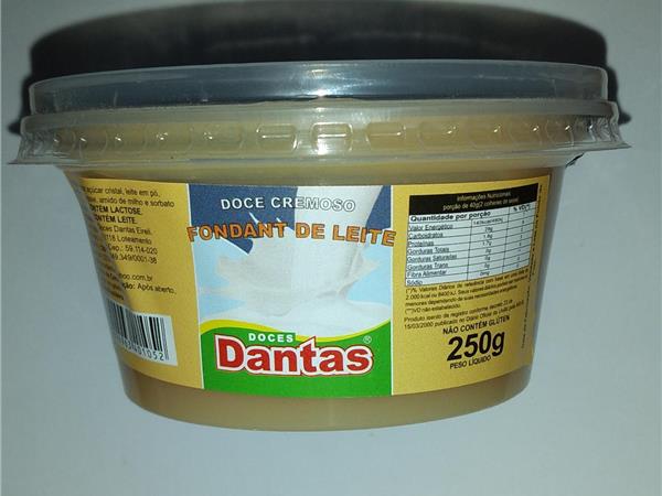 FONDANT DANTAS CREMOSO DE LEITE  250G