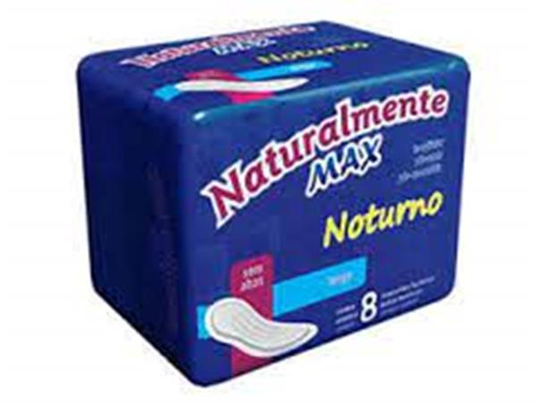 ABSORVENTE NATURALMENTE MAX NOTURNO S/ABAS C/8