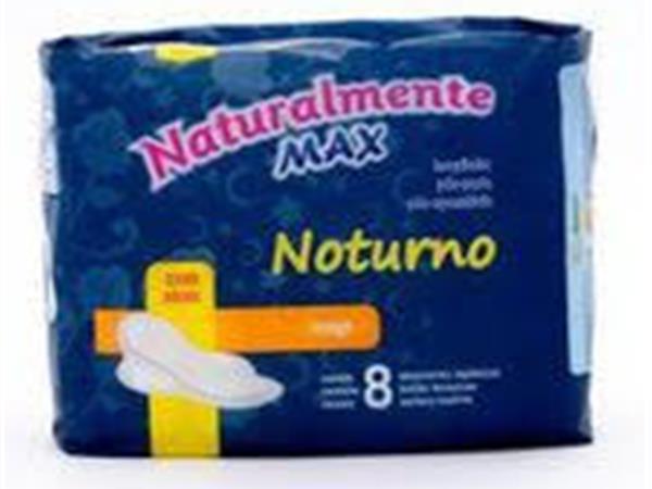 ABSORVENTE NATURALMENTE MAX NOTURNO C/ABAS C/8