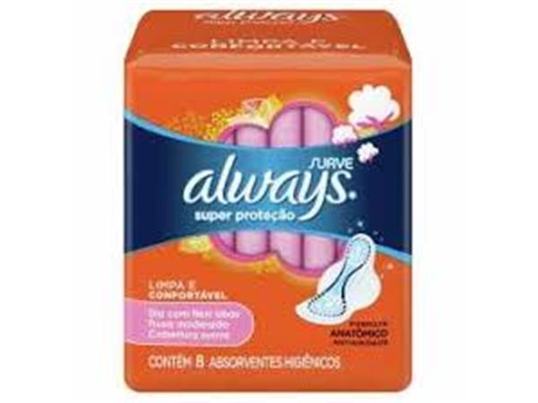ABSORVENTE ALWAYS SUAVE C/ABAS C/8