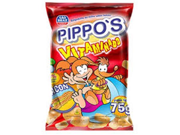 SALGADINHO PIPPOS VITAMINADO BACON 75G
